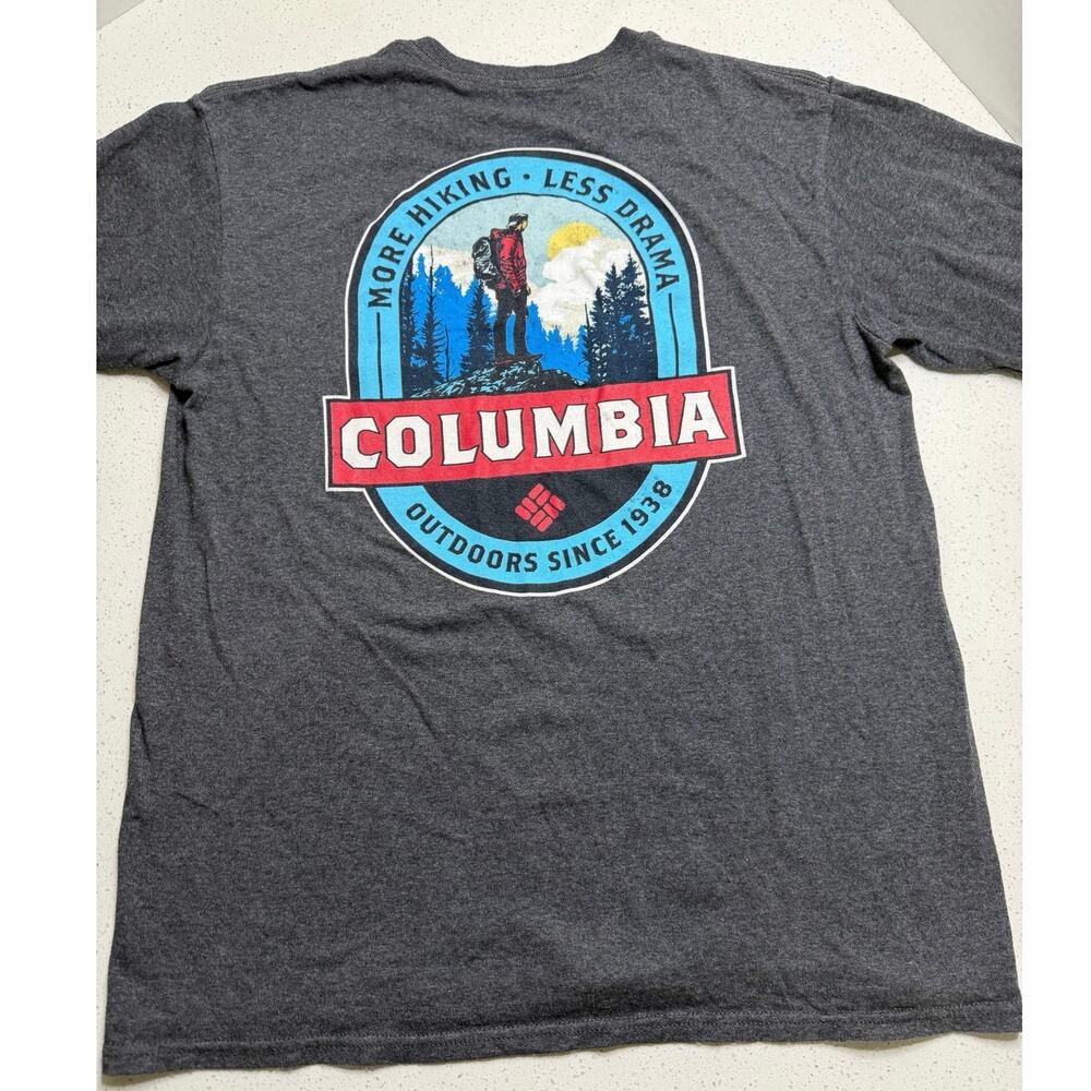 Columbia Sportswear Gray Long Sleeve Size M "More Hiking Less Drama"